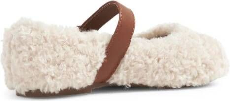 Age of Innocence Buffy faux-shearling ballerina shoes Neutrals