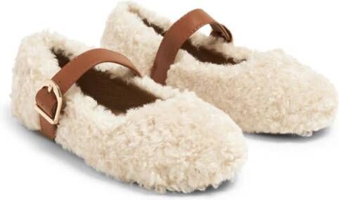 Age of Innocence Buffy faux-shearling ballerina shoes Neutrals