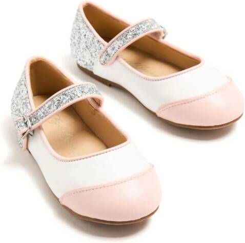 Age of Innocence Carrie leather ballerina shoes White