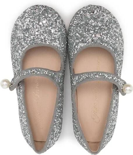 Age of Innocence Elin glitter ballerina shoes Silver