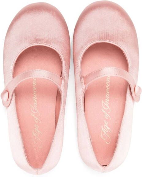Age of Innocence Elin satin ballerina shoes Pink