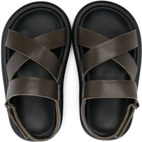 Age of Innocence flat rubber sandals Green