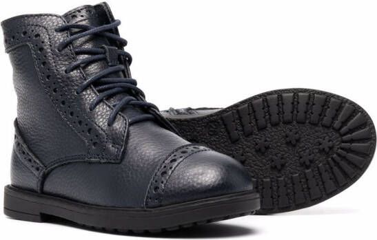 Age of Innocence Gents lace-up leather ankle boots Blue
