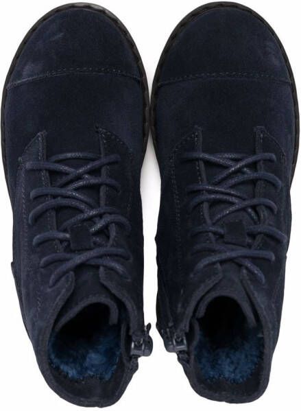 Age of Innocence Gents lace-up suede ankle boots Blue