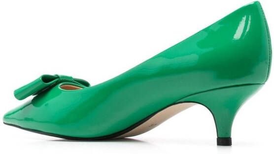Age of Innocence Jacqueline 60mm bow-embellished pumps Green