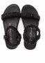 Age of Innocence Kyle ruched leather sandals Black - Thumbnail 3