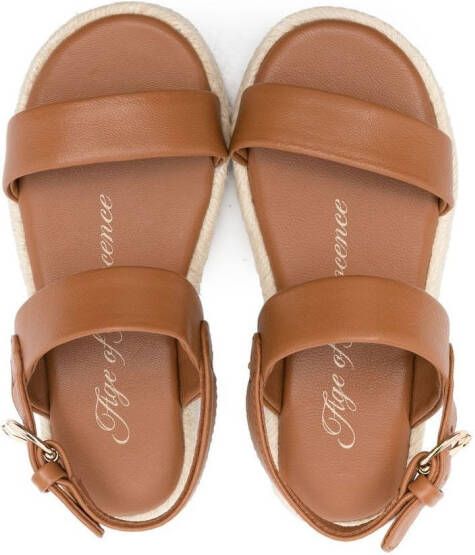 Age of Innocence leather open-toe sandals Brown