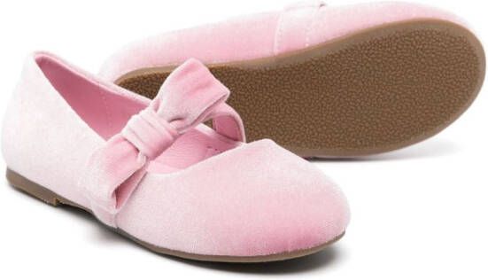 Age of Innocence Mia velvet ballerina shoes Pink