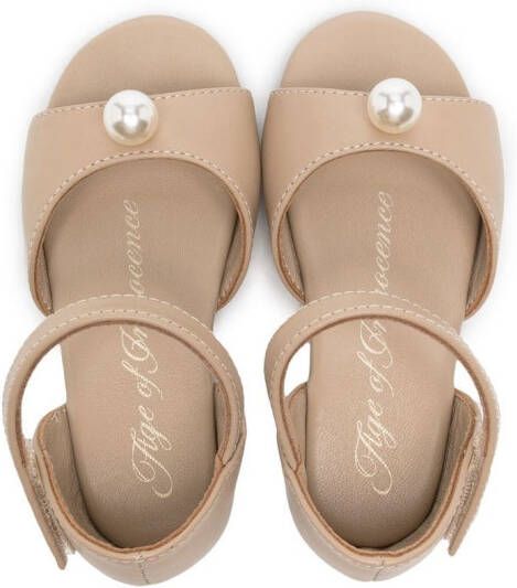 Age of Innocence Mila pearl-detail sandals Neutrals