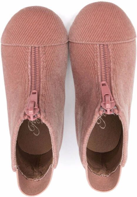 Age of Innocence Nicole ribbed velvet boots Pink