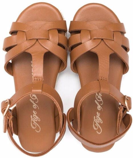 Age of Innocence Patricia cut-out leather sandals Brown