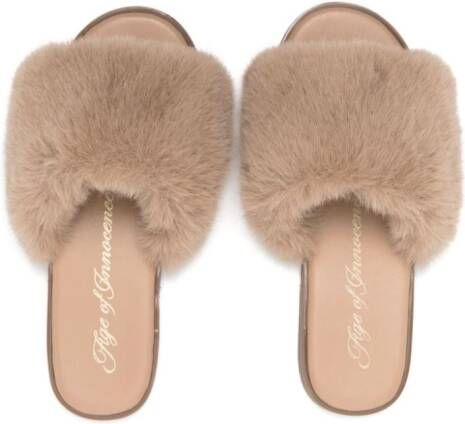 Age of Innocence Rosalie faux-fur slippers Neutrals