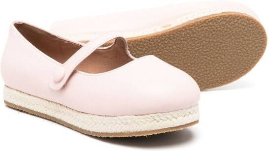 Age of Innocence round-toe leather ballerina shoes Pink