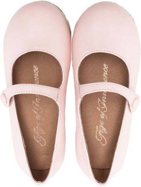 Age of Innocence round-toe leather ballerina shoes Pink