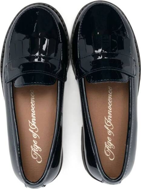 Age of Innocence round-toe leather loafers Blue