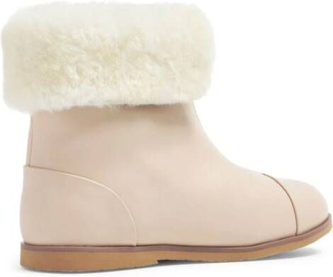 Age of Innocence shearling-trimmed ankle boots Neutrals