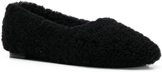 Age of Innocence Zuri shearling ballerina shoes Black