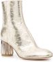 AGL 75mm metallic-cracked ankle boots Gold - Thumbnail 2