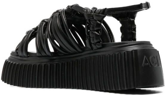 AGL Alice 65mm flatform sandals Black