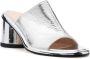 AGL Alison 80mm leather mules Silver - Thumbnail 2