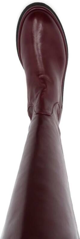 AGL Alison R 45mm leather knee boots Red