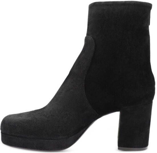 AGL Betty 80mm velour ankle boots Black