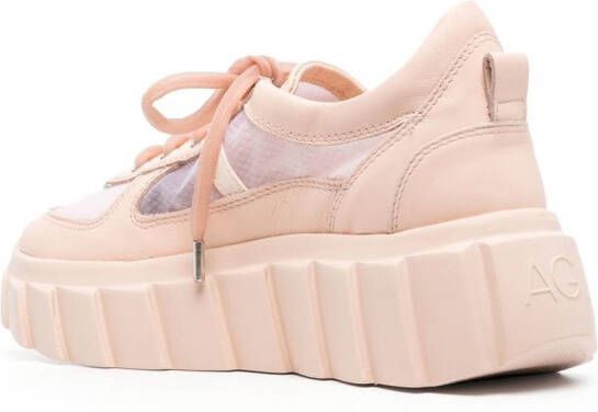 AGL Blondie Grid platform sneakers Pink