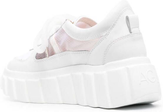 AGL Blondie Grid platform sneakers White