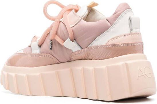 AGL Blondie platform lace-up sneakers Pink