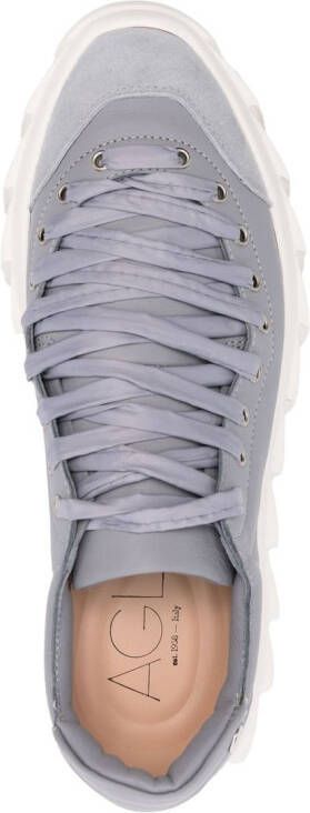 AGL Blondie Ties leather sneakers Grey
