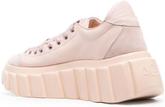 AGL Blondie Ties leather sneakers Pink