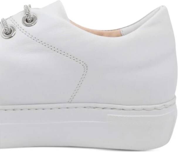 AGL Crystal leather sneakers White