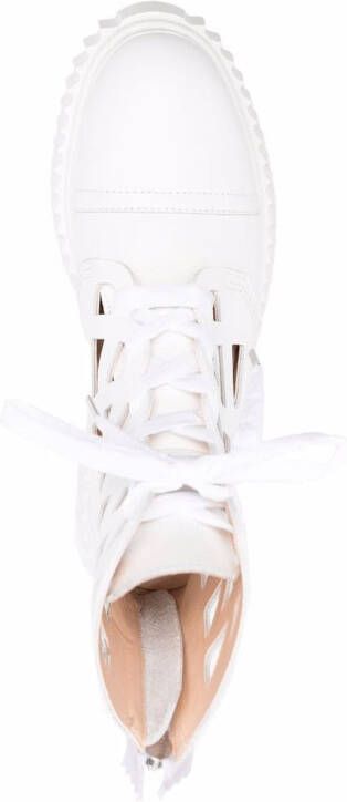 AGL cut-out ankle boots White