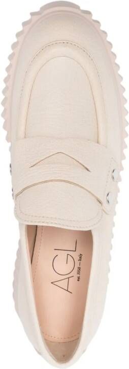 AGL Dany platform-sole loafers Neutrals
