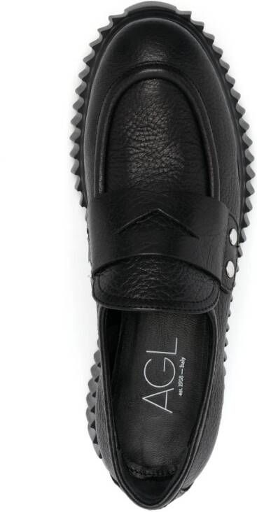AGL Dany round-toe loafers Black