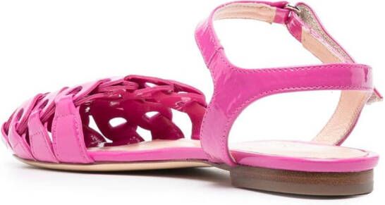 AGL high-shine finish ankle-strap sandals Pink