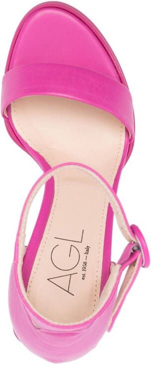 AGL Janis 110mm leather sandals Pink
