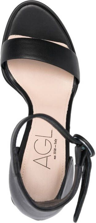 AGL Janis 115mm ankle-strap sandals Black
