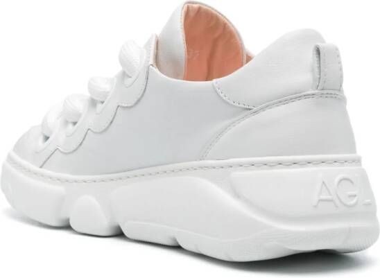 AGL Magic Bubble leather sneakers White