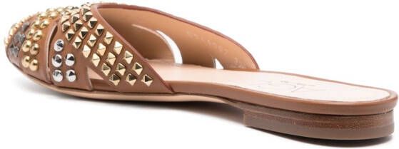 AGL Milly leather mules Brown