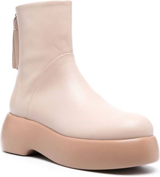 AGL Nancy rear zip-fastening boots Neutrals