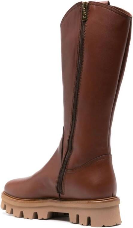 AGL Natalia 30mm leather boots Brown