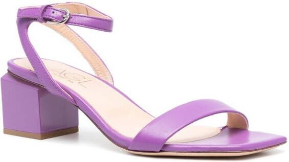 AGL patent-leather sandals Purple
