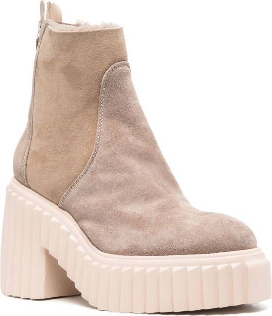 AGL platform-sole ankle boots Neutrals