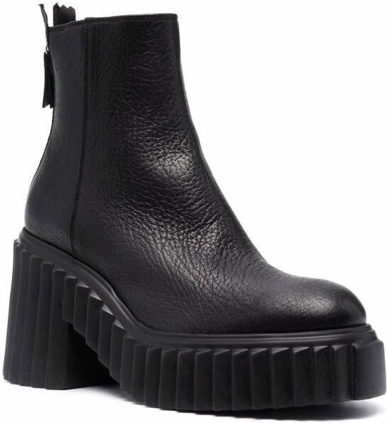 AGL ridged sole platform boots Black