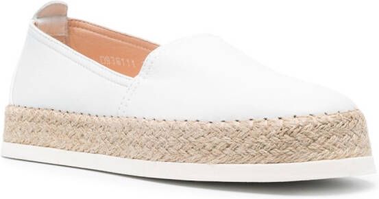 AGL Rope flat leather espadrilles White