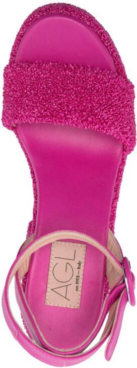 AGL Sista Zerby 80mm leather sandals Pink