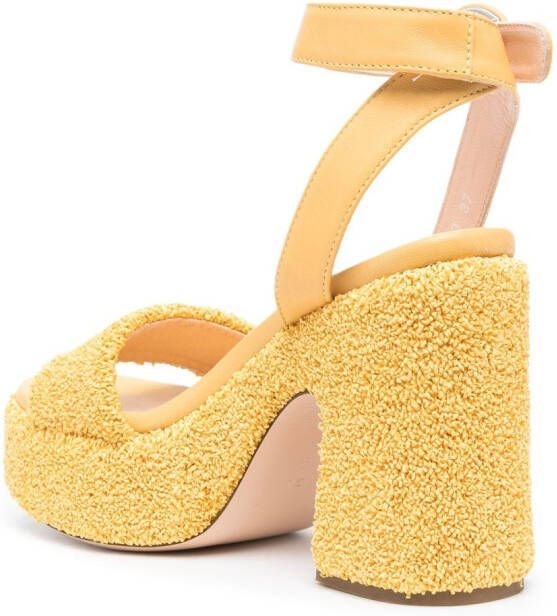 AGL Sista Zerby 80mm leather sandals Yellow
