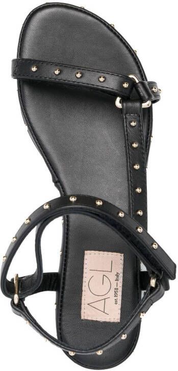 AGL stud-detailing open-toe sandals Black