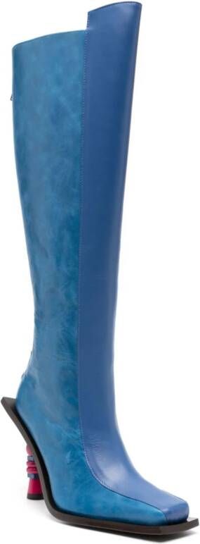 Ahluwalia Chikari 120mm knee-high boots Blue